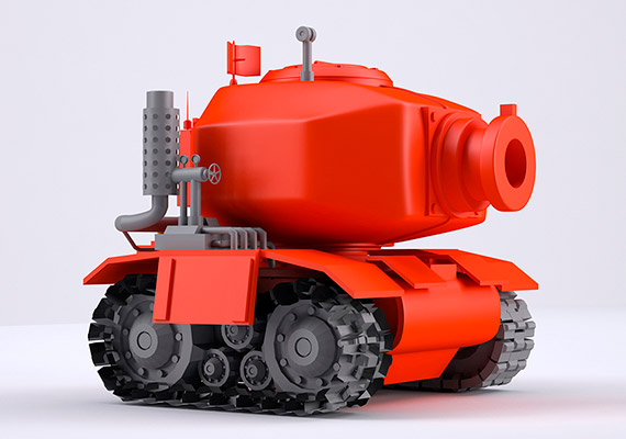 Design and 3D model of a fiction tank inspired in metal slug game series